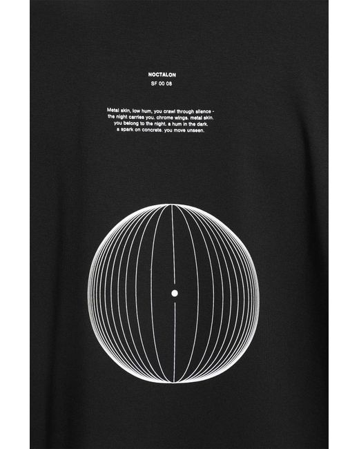 Thom Krom Black Printed Round Neck T-Shirt for men