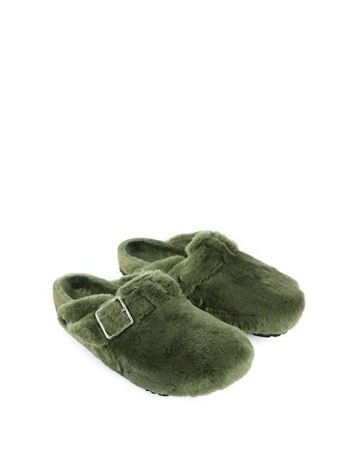 Birkenstock Green Mocassini Boston In Shearling for men