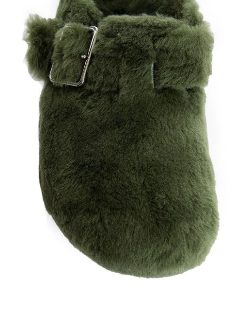 Birkenstock Green Mocassini Boston In Shearling for men