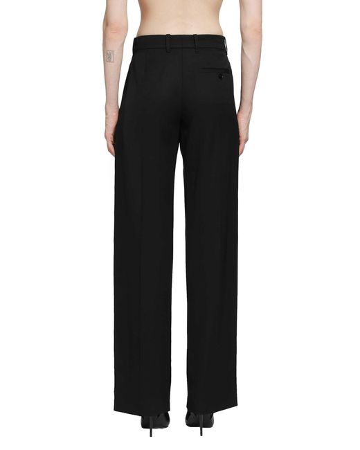 McQueen Black Tuxedo Trousers