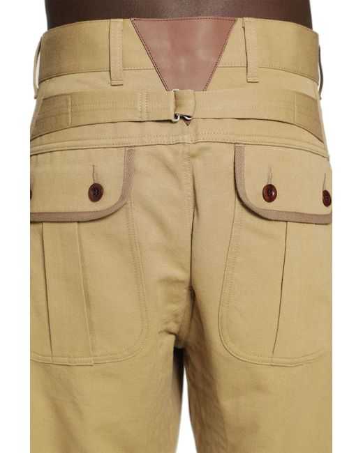 Junya Watanabe Yellow Cotton Wool Flared Trousers for men