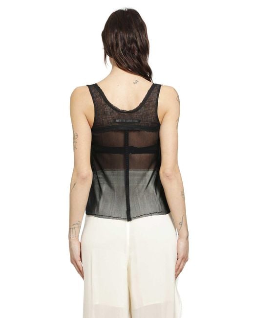 Yehuafan Black Tank Top