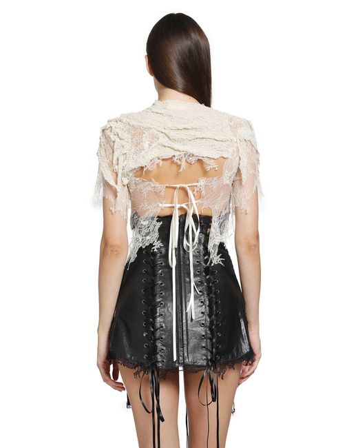 DREAMING ELI Black The Lady-In-Waiting Cropped T-Shirt