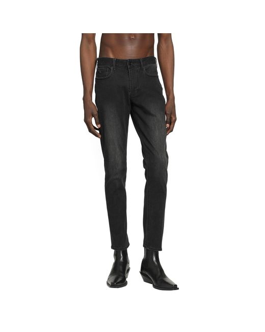 Emporio Armani Black 5 Pocket Straight-Leg Jeans for men