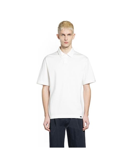 Massimo Osti Studio White Polo Shirt for men