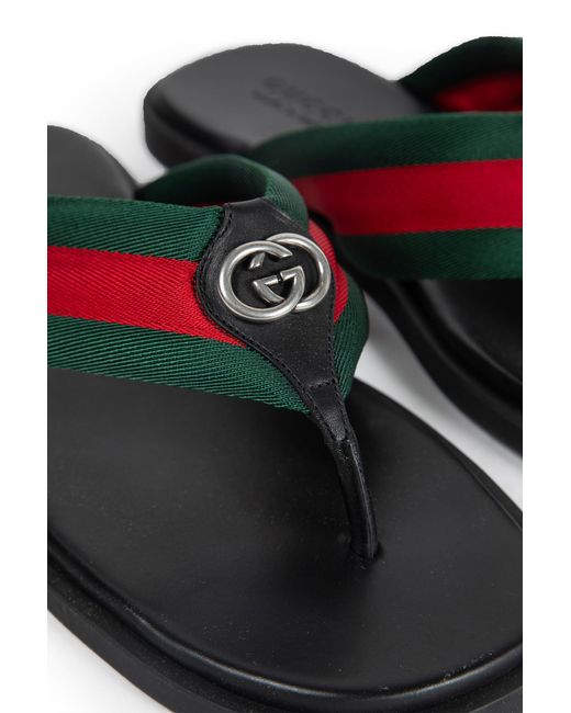 Gucci Blue Thong Sandal With Interlocking G for men