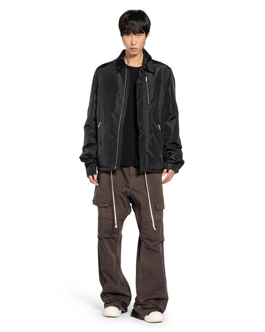 Rick Owens Black Zip-Front Jacket for men