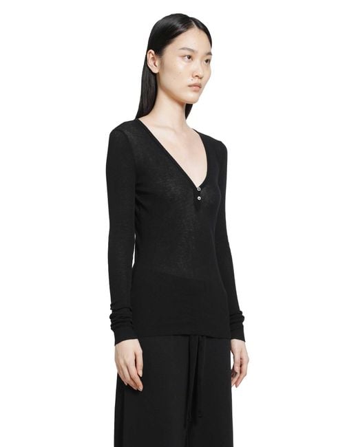 James Perse Black Novelty Top