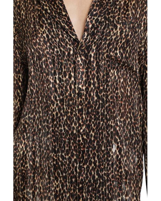 Saint Laurent Brown Pajama Blouse