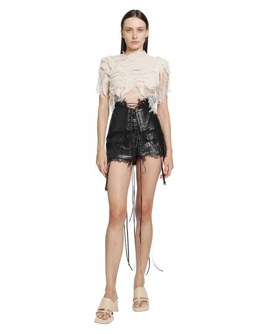 DREAMING ELI Black The Lady-In-Waiting Cropped T-Shirt