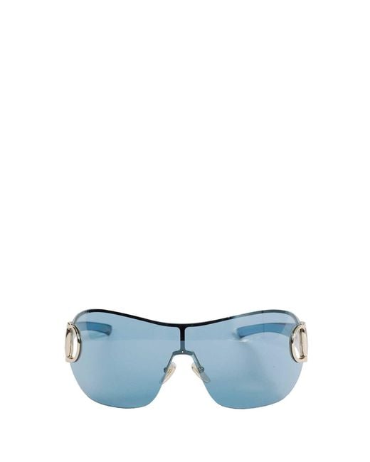 Gucci Blue Frameless Mask Sunglasses