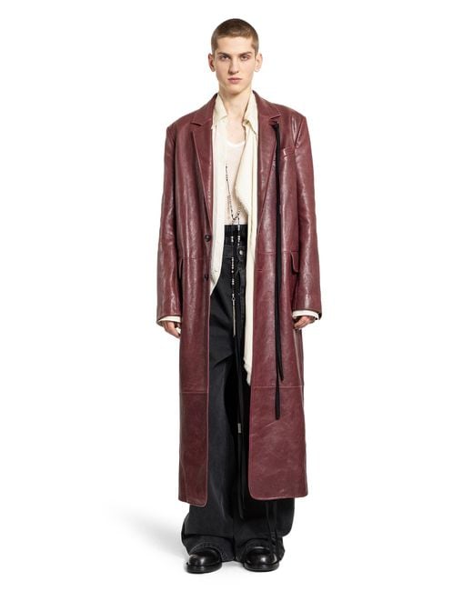 Ann Demeulemeester Red Coats for men