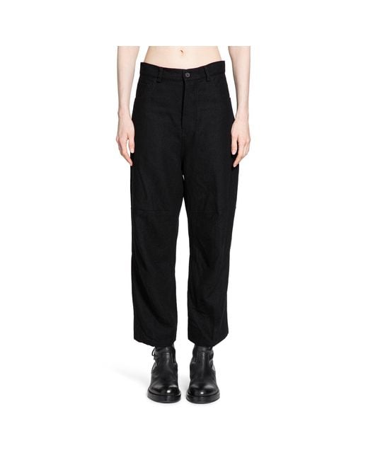 Forme D'expression Black Skewed 5-Pocket Pants