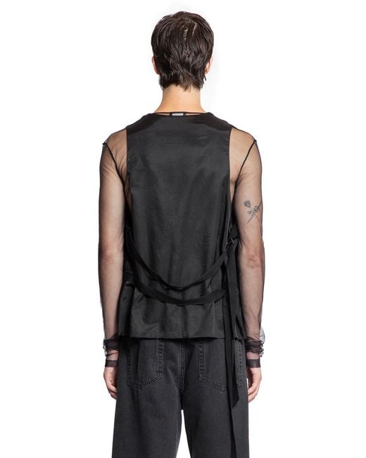 Ann Demeulemeester Black Juikko Classic Waistcoat for men