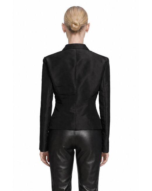 Gucci Black Fine Silk Faille Blazer