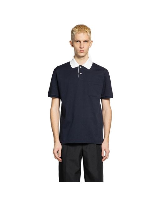 Gucci Blue Stretch Cotton Piqué Polo Shirt for men