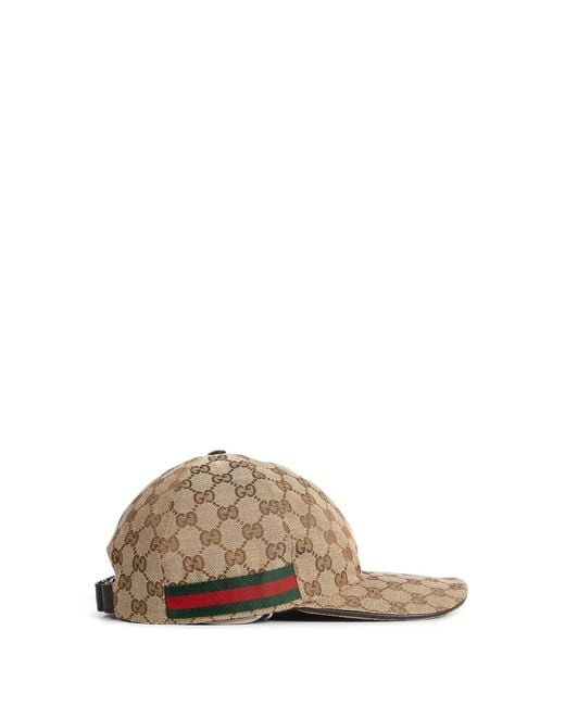 Gucci Natural Gg Canvas Baseball Hat for men