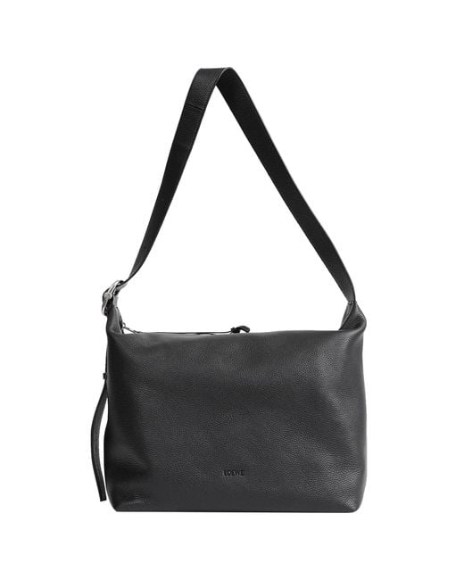 Loewe Black Large Loop Hobo Bag for men