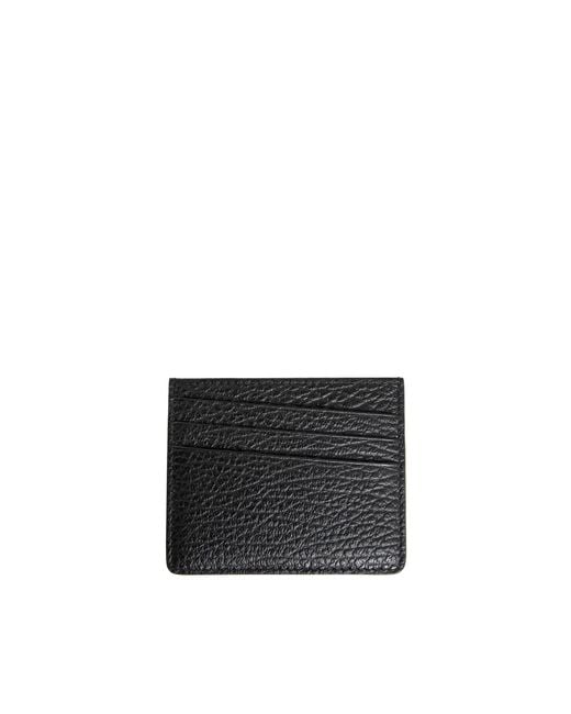 Maison Margiela Black Leather Card Holder for men