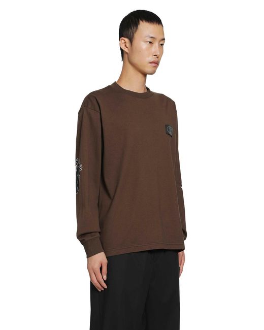 Undercover Brown Up2F4809 Long Sleeve T-Shirt for men