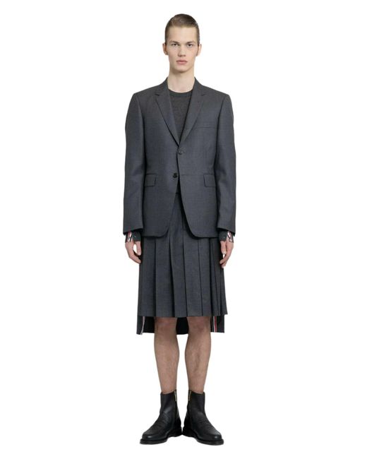Thom Browne Gray Super 120's Twill Classic Sports Blazer for men