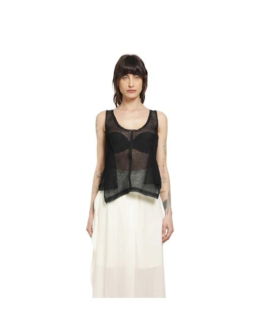 Yehuafan Black Tank Top