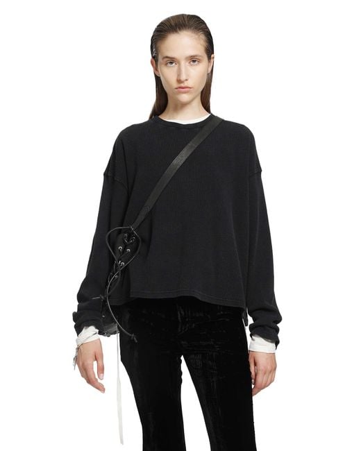 Ann Demeulemeester Black Nikita Printed Long Sleeve T-Shirt