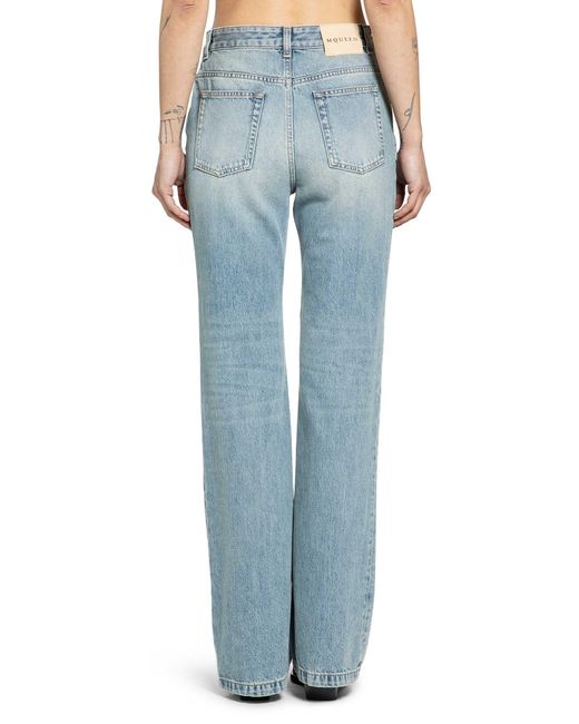 McQueen Blue Straight Leg Jeans