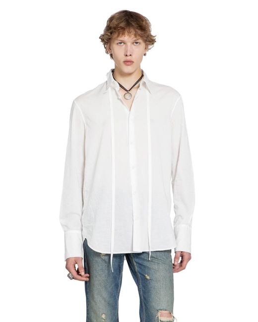 Ann Demeulemeester White Elgar Standard Shirt for men