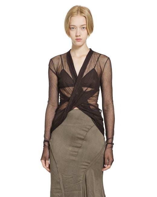 Yehuafan Brown Knotted Top