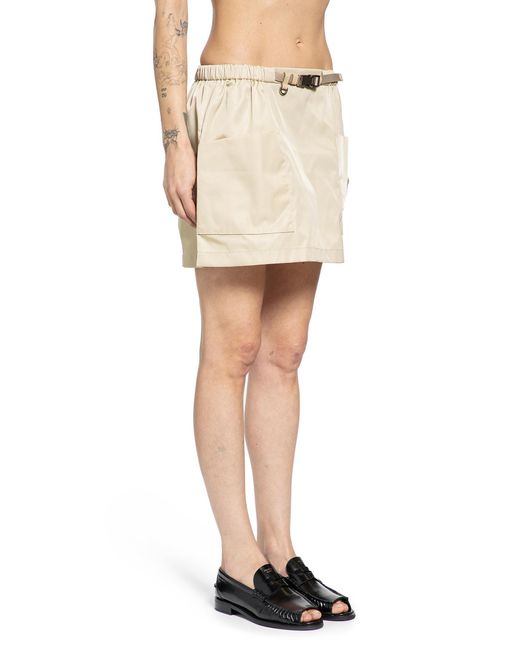 Prada Natural Re-Nylon Mini Skirt