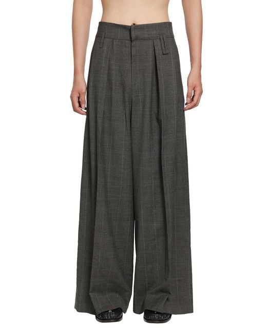Simone Rocha Gray Peeling Waist Wide Leg Trousers for men