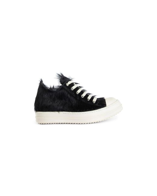 Rick Owens Black Concordians Jumbolace Low Sneakers