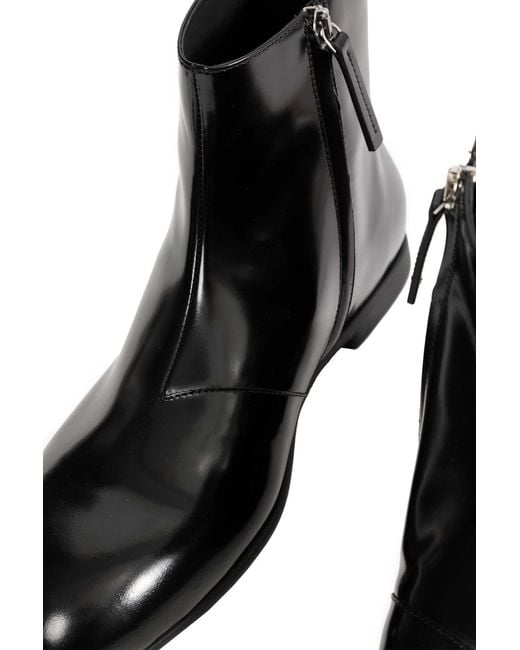 Jil Sander Black Ankle Boots for men