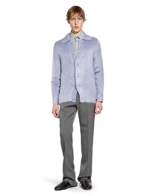 Gucci Gray Wool Tailored Pants for men