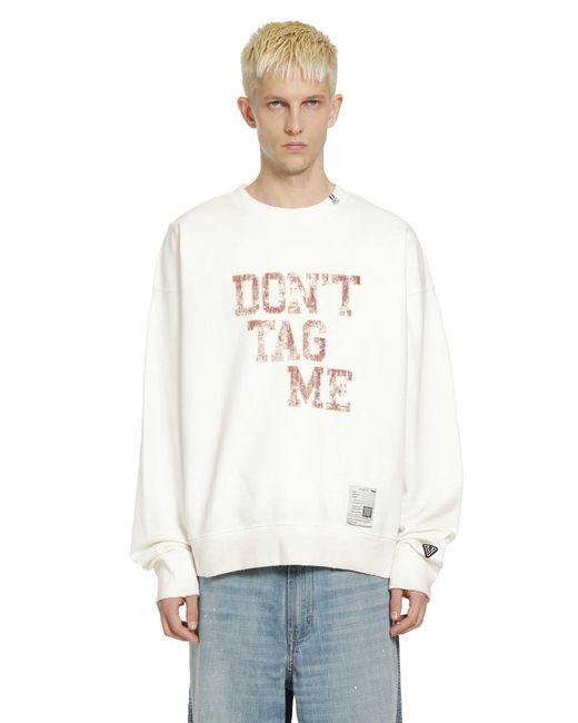 Maison Mihara Yasuhiro White Don'T Tag Me Printed Sweatshirt for men