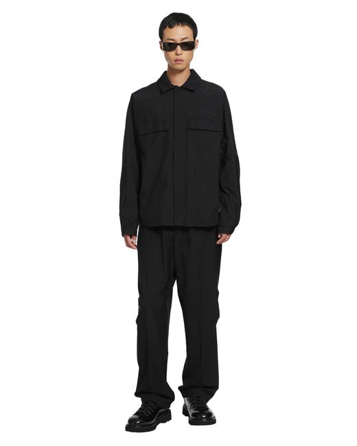 Laminar Black Nylon Wool Pants for men