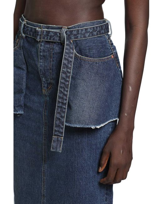 Sacai Blue Denim Skirt
