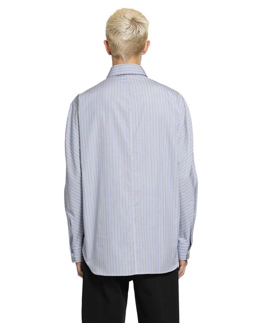Givenchy Blue Pinstriped Shirt for men