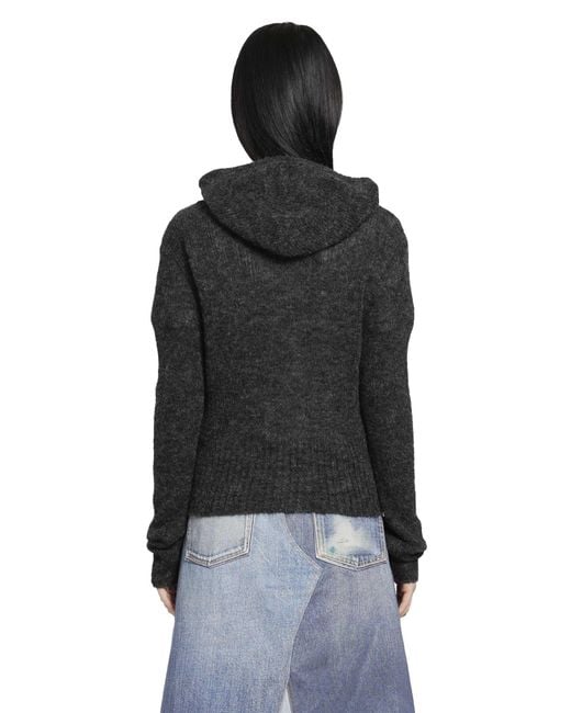 Our Legacy Black Compact Hood Zip-Up Sweater