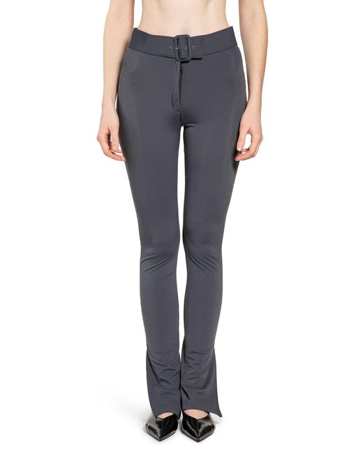 Courreges Blue Panties Buckle Tech Jersey Trousers
