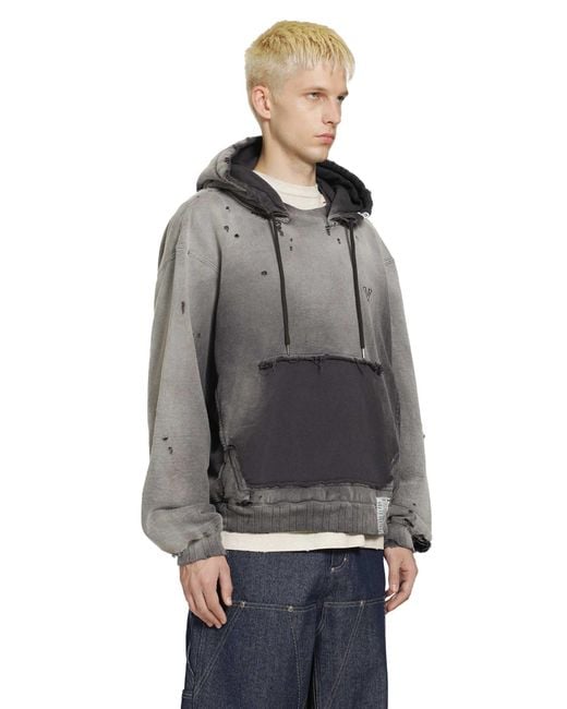 Maison Mihara Yasuhiro Gray Sun Faded Like Hoodie for men