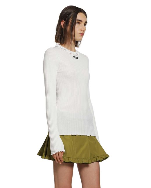 Miu Miu Green Silk Sweater