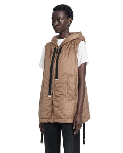 Max Mara Natural Padded Water-Repellent Hooded Gilet
