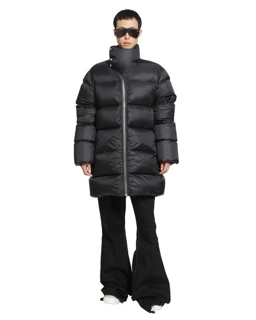 Rick Owens Black Tower Turtle Coat for men