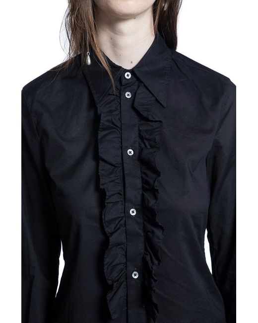 Ann Demeulemeester Blue Erma Ruffled Shirt