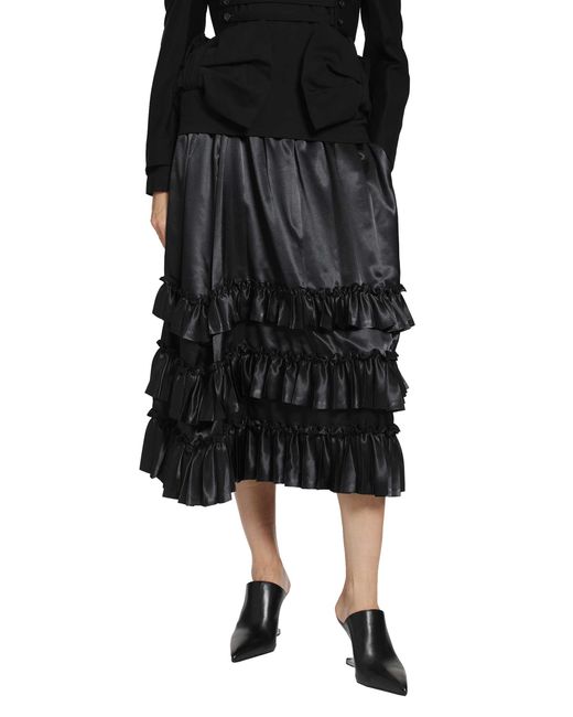 Noir Kei Ninomiya Black Layered Skirt