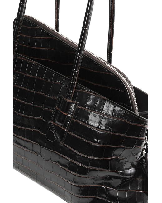 The Attico Black La Passeggiata Medium Top Handle Bag