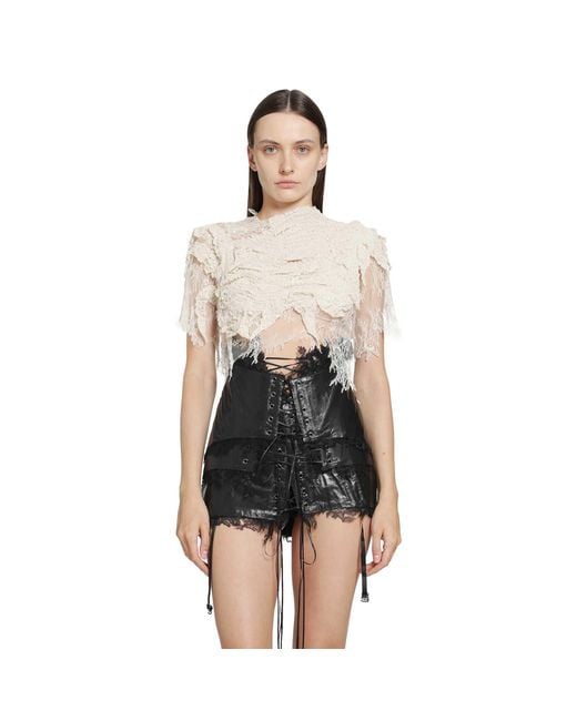 DREAMING ELI Black The Lady-In-Waiting Cropped T-Shirt
