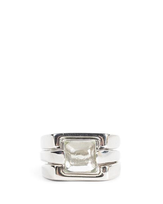 ALAN CROCETTI White Puzzle Ring Amethyst